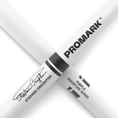 Promark Stephen Creighton Painted Maple Drum Stick in White