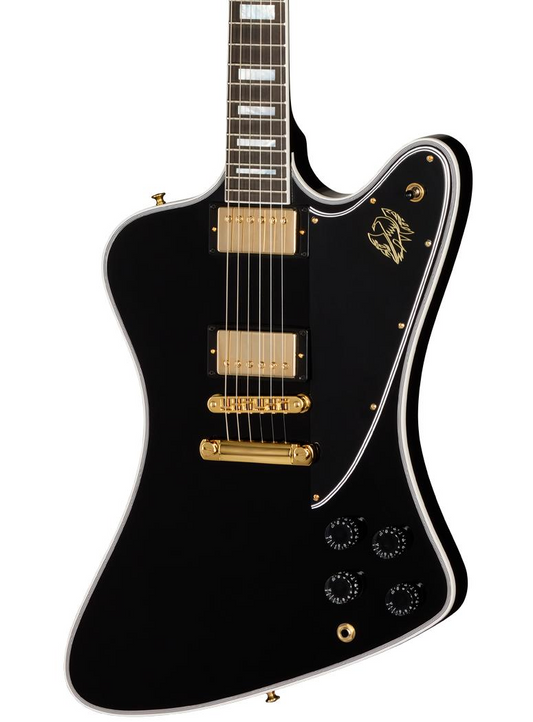Gibson Firebird Custom With Bound Head Veneer Electric Guitar in Ebony