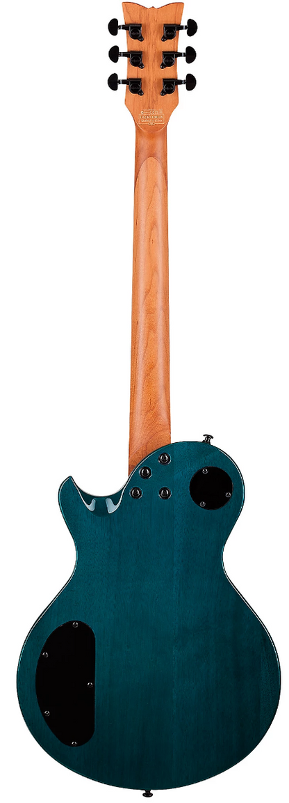 Schecter Solo-II Standard Electric Guitar in Ocean Blue Burst Burl