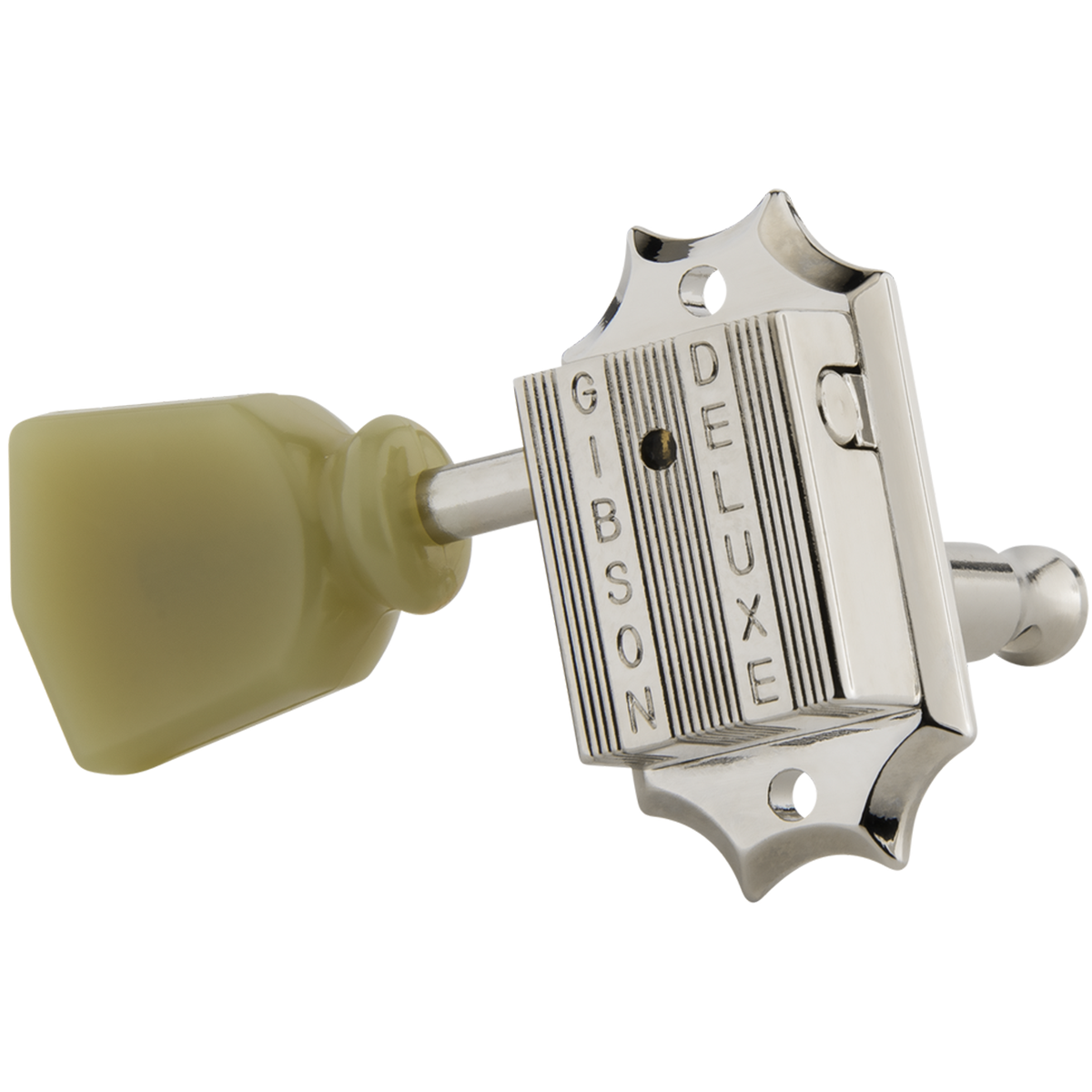 Gibson Deluxe Green Key Tuner Set in Vintage Nickel