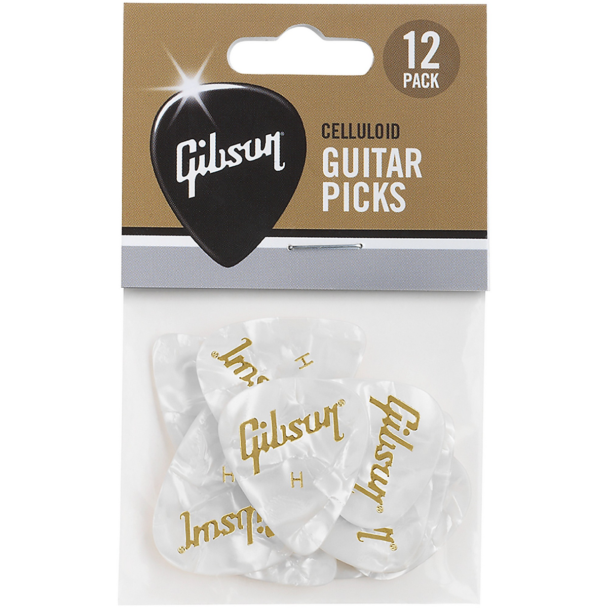 Gibson Pearloid Guitar Picks 12 Pack Heavy