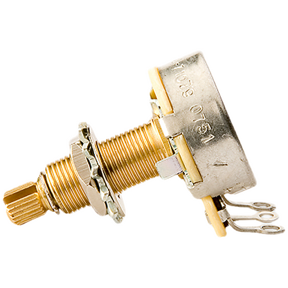 Gibson 500K Audio Taper Potentiometer Long Shaft