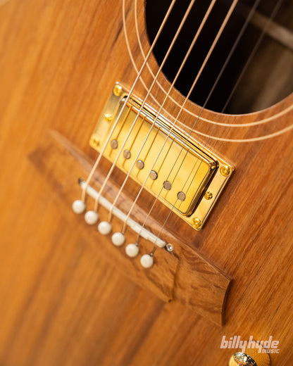 Cole Clark AN2EC BLBL HUM Humbucker Acoustic Electric Guitar in Natural Satin