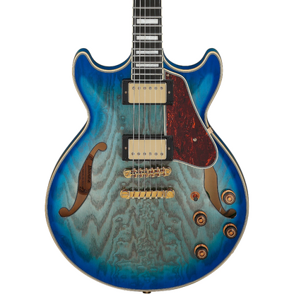 Ibanez AM93QA Electric Guitar in Jet Blue Burst