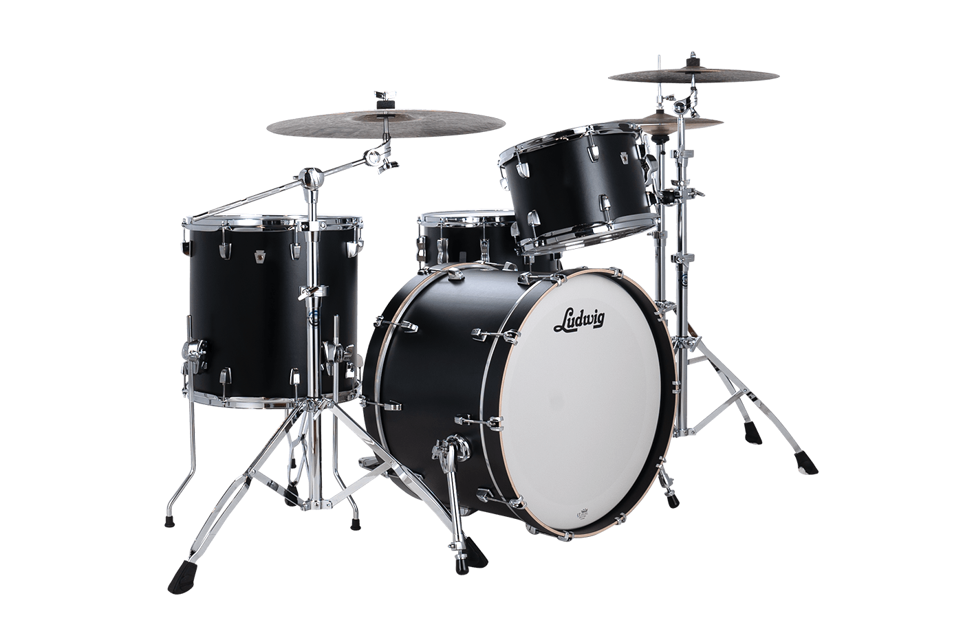 Ludwig NeuSonic FAB 3 Piece Shell Pack in Black Velvet