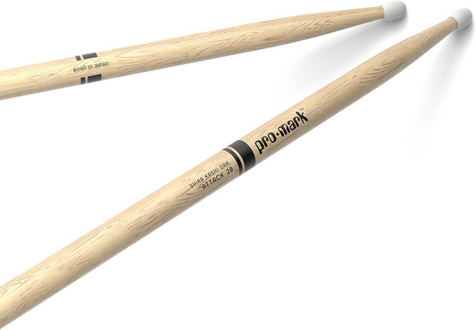 Promark Classic Attack2B Nylon Tip Shira Kashi Oak Drumstick (Pair)
