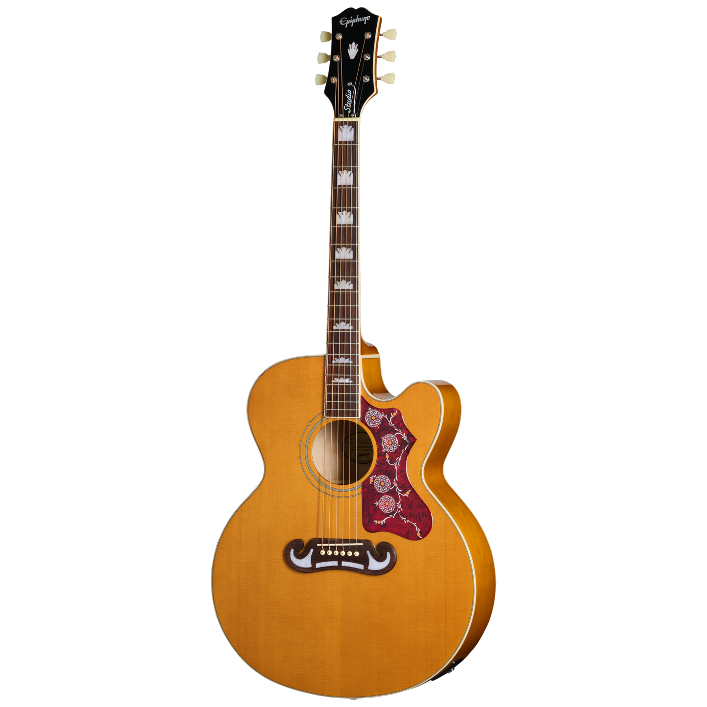 Epiphone J-200 Studio EC Acoustic Electric Guitar in Natural