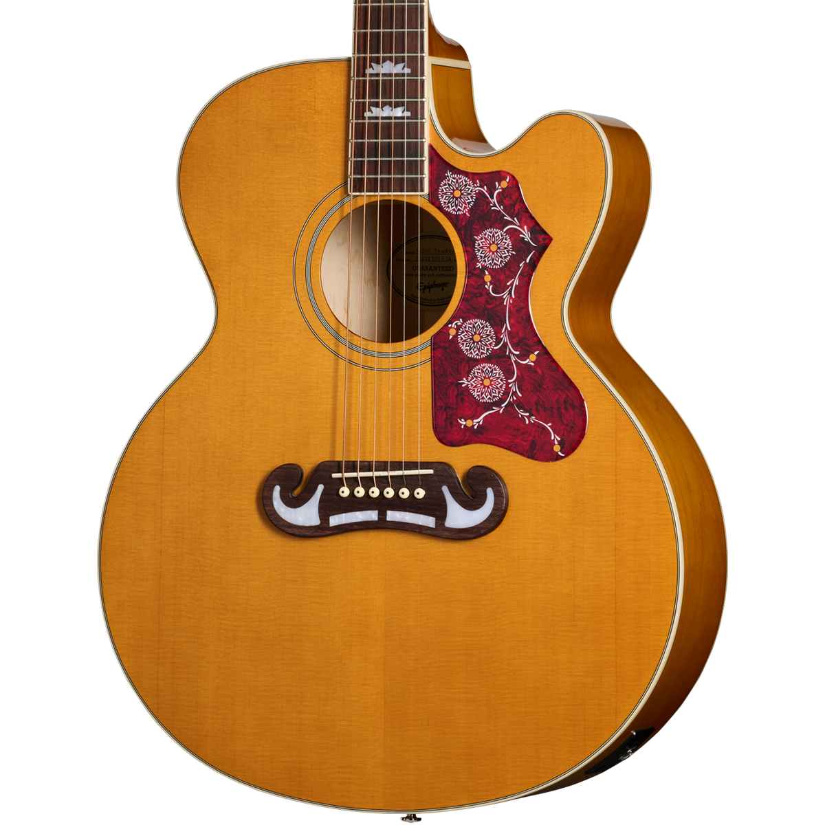 Epiphone J-200 Studio EC Acoustic Electric Guitar in Natural