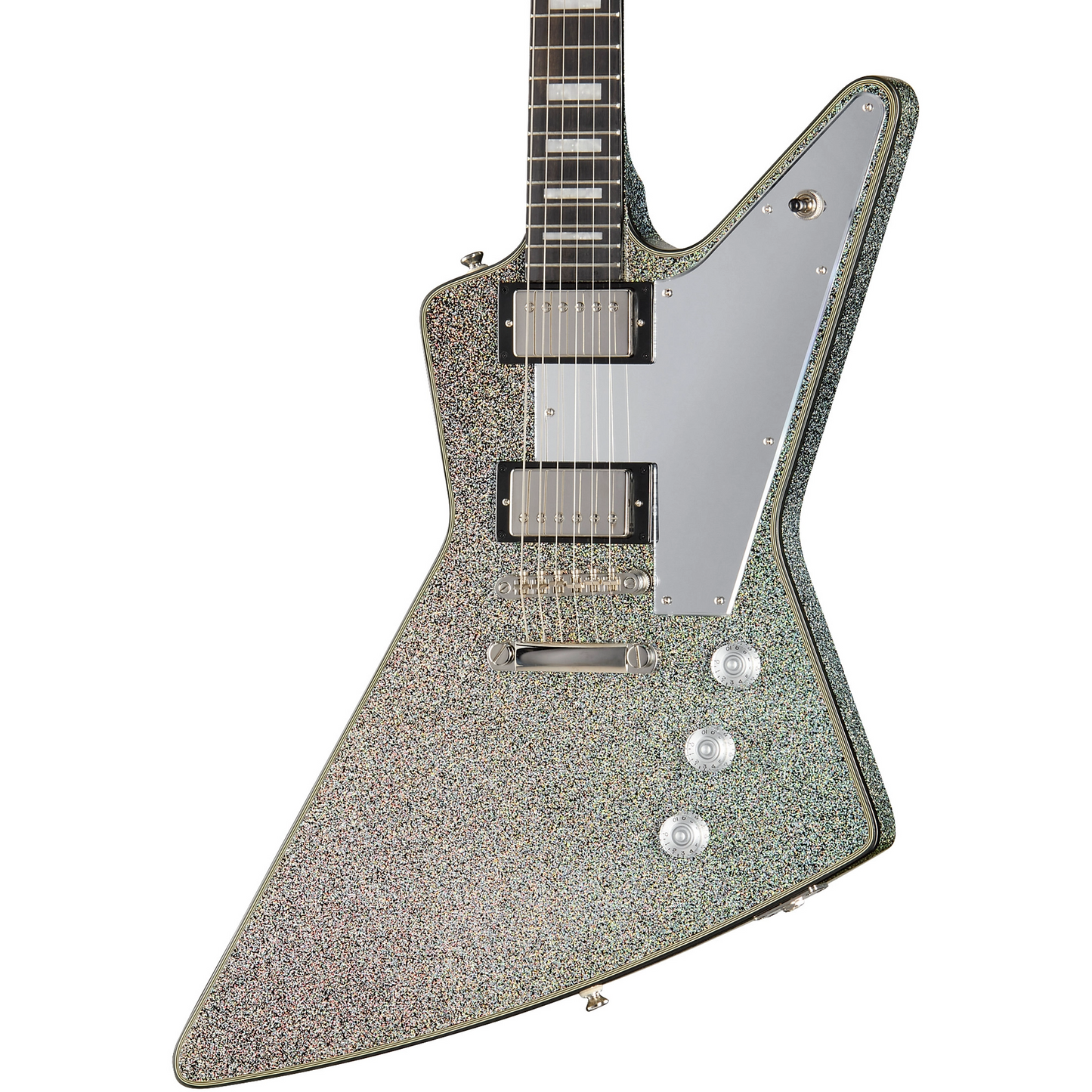 Epiphone Lzzy Hale Explorer Custom in Black Diamond Holographic Sparkle