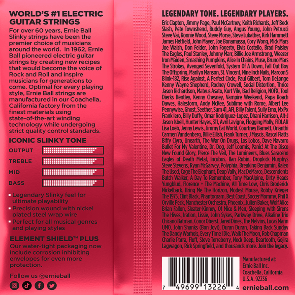 Ernie Ball Burly Slinky Nickel Wound Electric Guitar Strings 3 Pk 11-52 Gauge