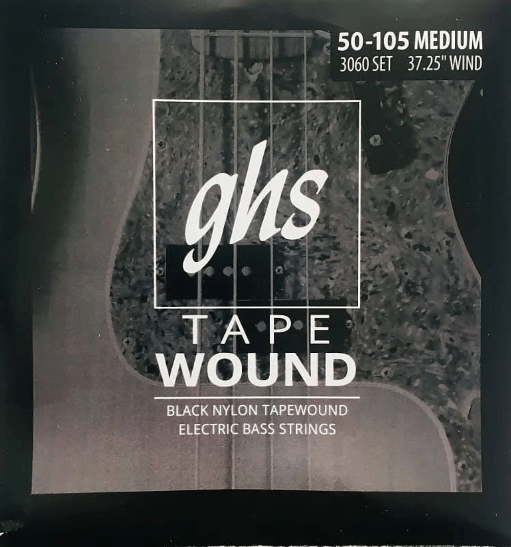 GHS 3060 Black Nylon Tapewound Bass Guitar String 50-105 Gauge