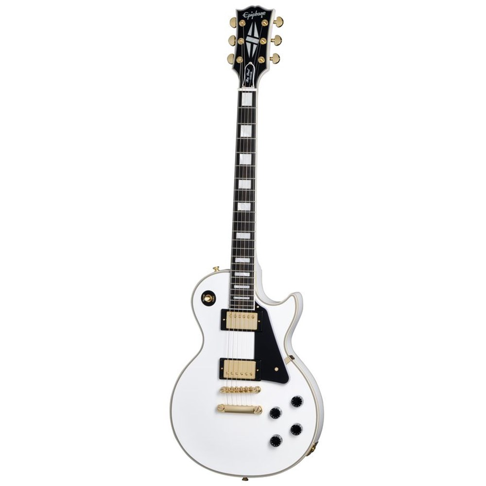 Epiphone "Inspired by Gibson Custom" Les Paul Custom w/Case in Alpine White