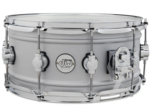 DW Design Series 6.5x14" Snare Drum in Matte Aluminum