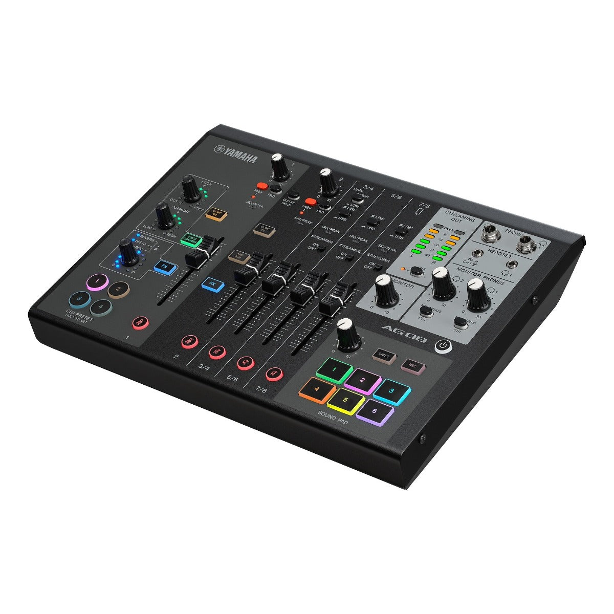 Yamaha AG08B Live Streaming Mixer in Black