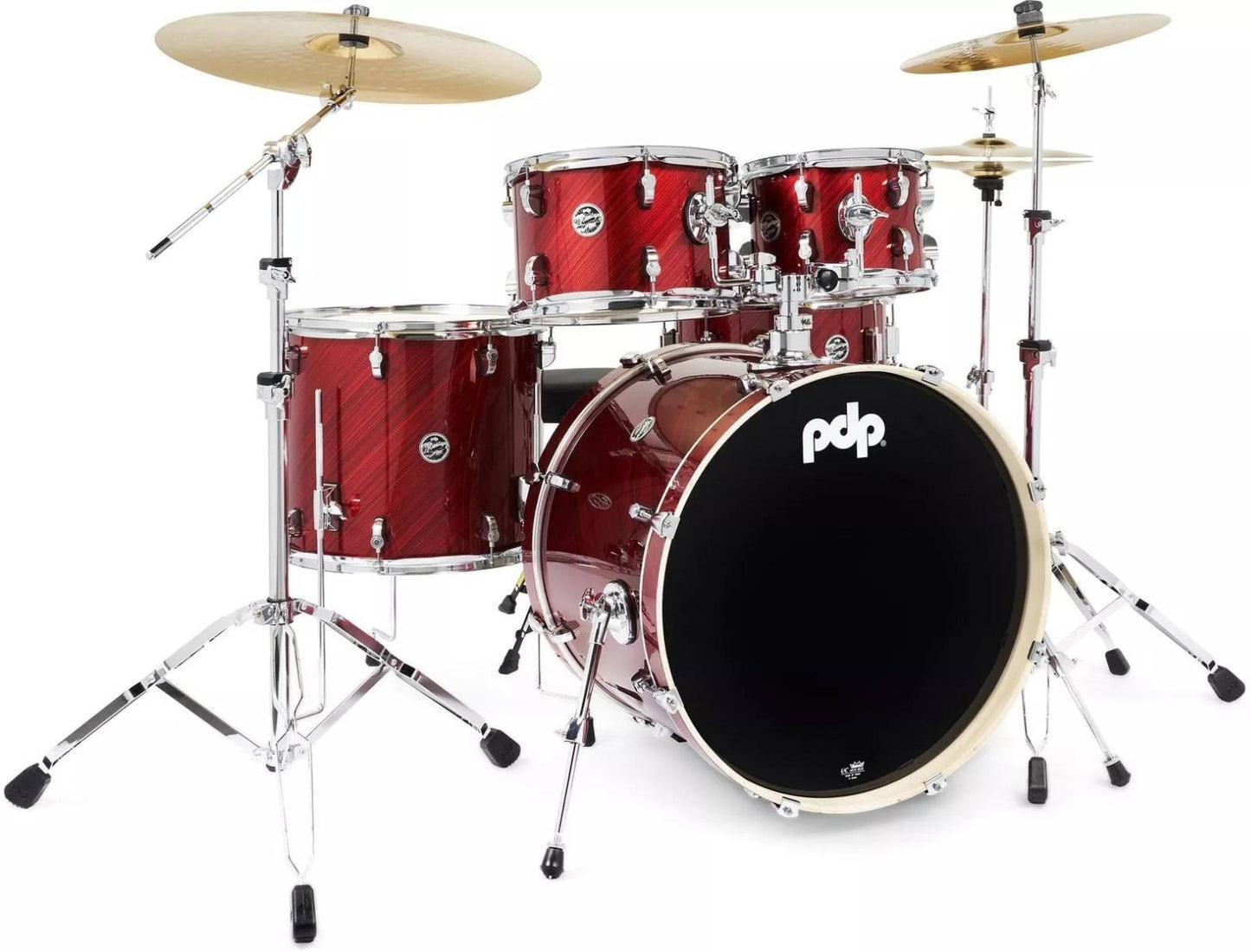 PDP MainStage 5pc Drum Kit w/Paiste Cymbals & Stool in Twisted Cherry
