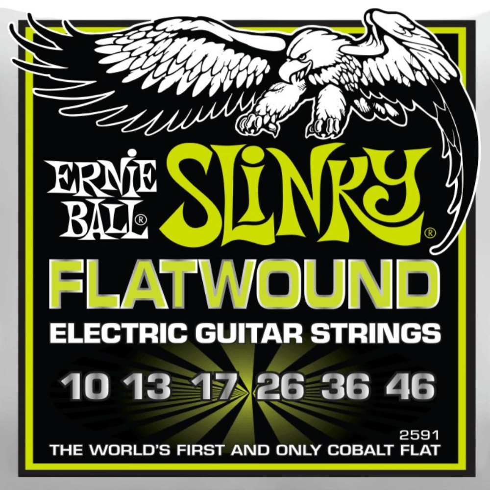 Ernie Ball Regular Slinky Flatwound Electric Guitar Strings 10-46 Gauge