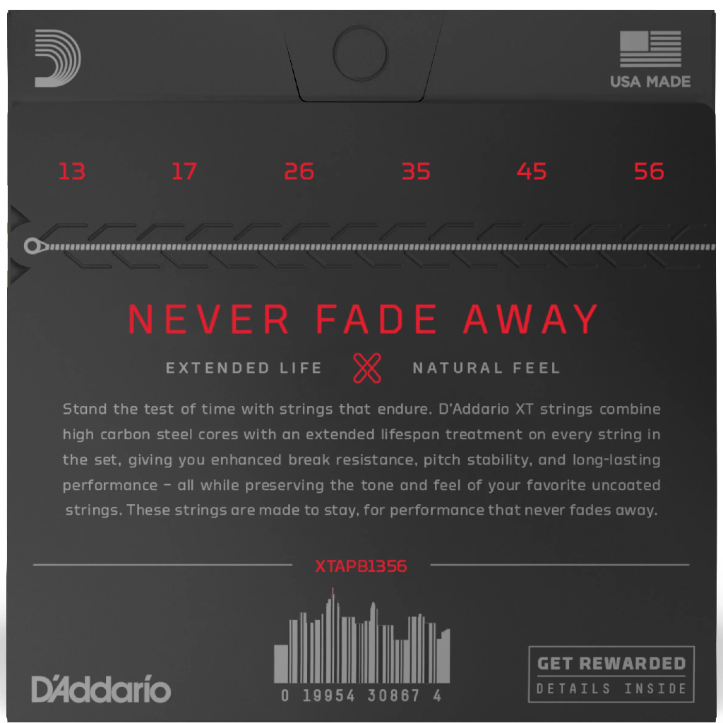 D'Addario XT Phosphor Bronze Medium Coated Acoustic Guitar Strings 13-56 Gauge