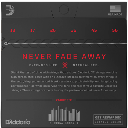 D'Addario XT Phosphor Bronze Medium Coated Acoustic Guitar Strings 13-56 Gauge