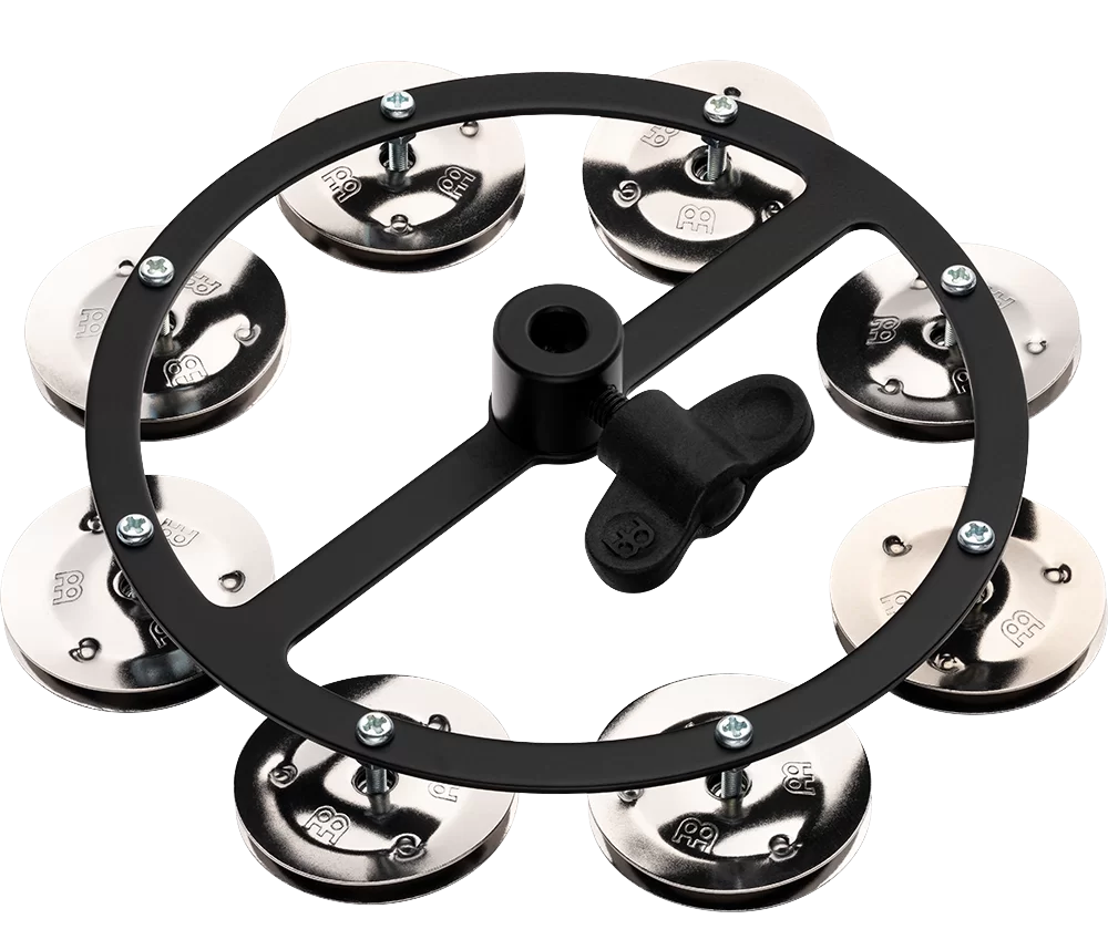 Meinl Percussion HTHH1BK Headliner Series Hihat Tambourine Single Row Stainless Steel Jingles 5"