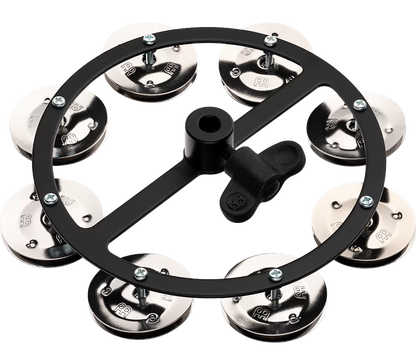 Meinl Percussion HTHH1BK Headliner Series Hihat Tambourine Single Row Stainless Steel Jingles 5"