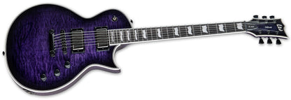 ESP LTD EC-1000 with EMG Pickups, Quilted Maple Top in See Thru Purple Burst