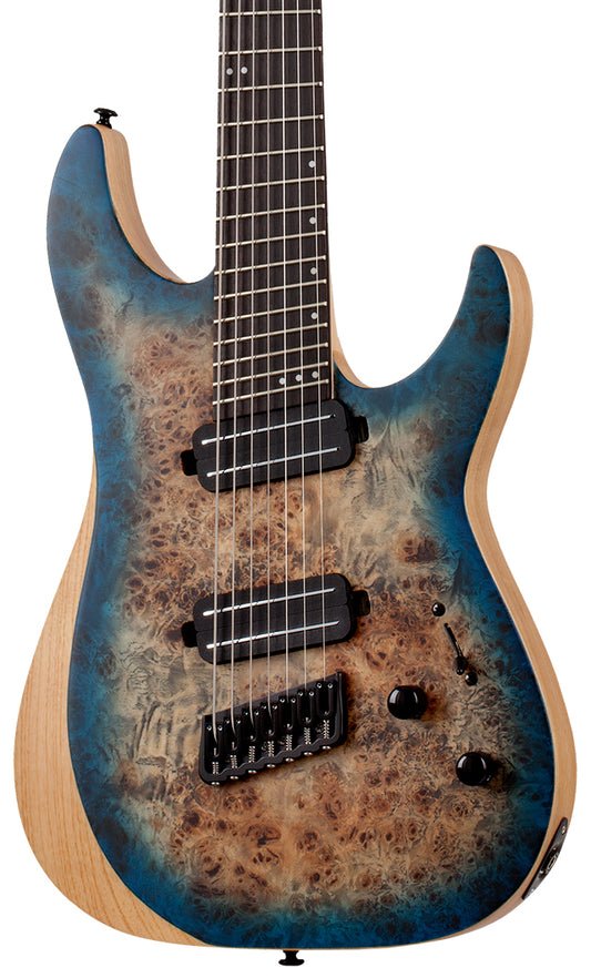 Schecter Reaper 7 Multiscale 7 string in Satin Sky Burst