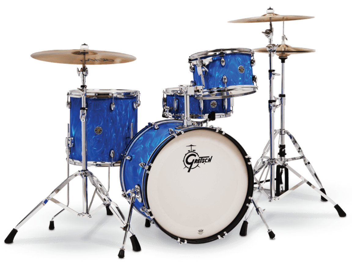 Gretsch Catalina Club 4 Piece Shell Pack in Blue Satin Flame