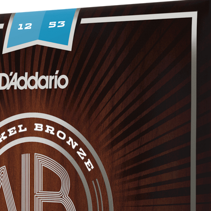 D'Addario NB1253 Nickel Bronze Acoustic Guitar Strings Light 12-53 Gauge