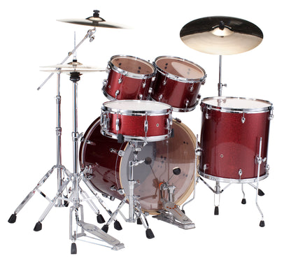 Pearl Export 20" Fusion 5 Piece Drum Kit in Black Cherry Glitter