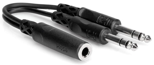 Hosa YPP308 1/4" TRSF to Dual 1/4" TRS Y Cable