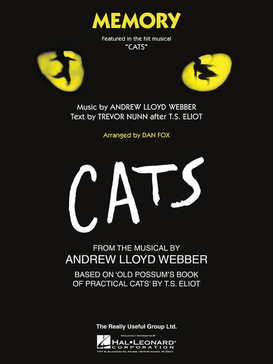 Memory From Cats Easy Piano Single Sheet