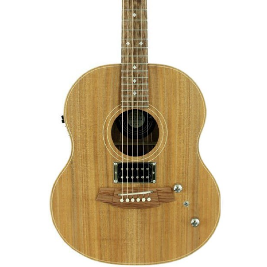 Cole Clark LL2E-BLBL-HUM LL Mini TRUE HYBRID Acoustic Electric Guitar in Natural