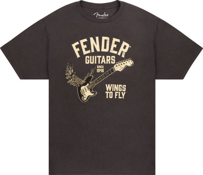 Fender Wings To Fly S Size T-Shirt in Vintage Black
