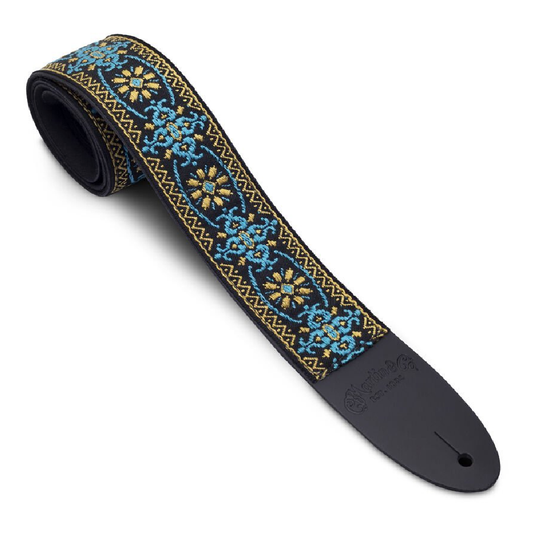 Martin Retro Woven Strap Leather Ends in Yellow