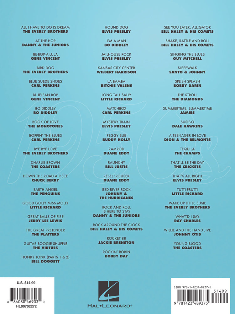 1950s Rock 55 Top Guitar Hits Of The Decade Easy Guitar Notes And Tab