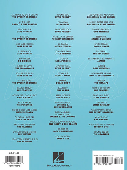 1950s Rock 55 Top Guitar Hits Of The Decade Easy Guitar Notes And Tab