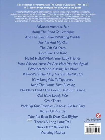 The Gallipoli Songbook PVG