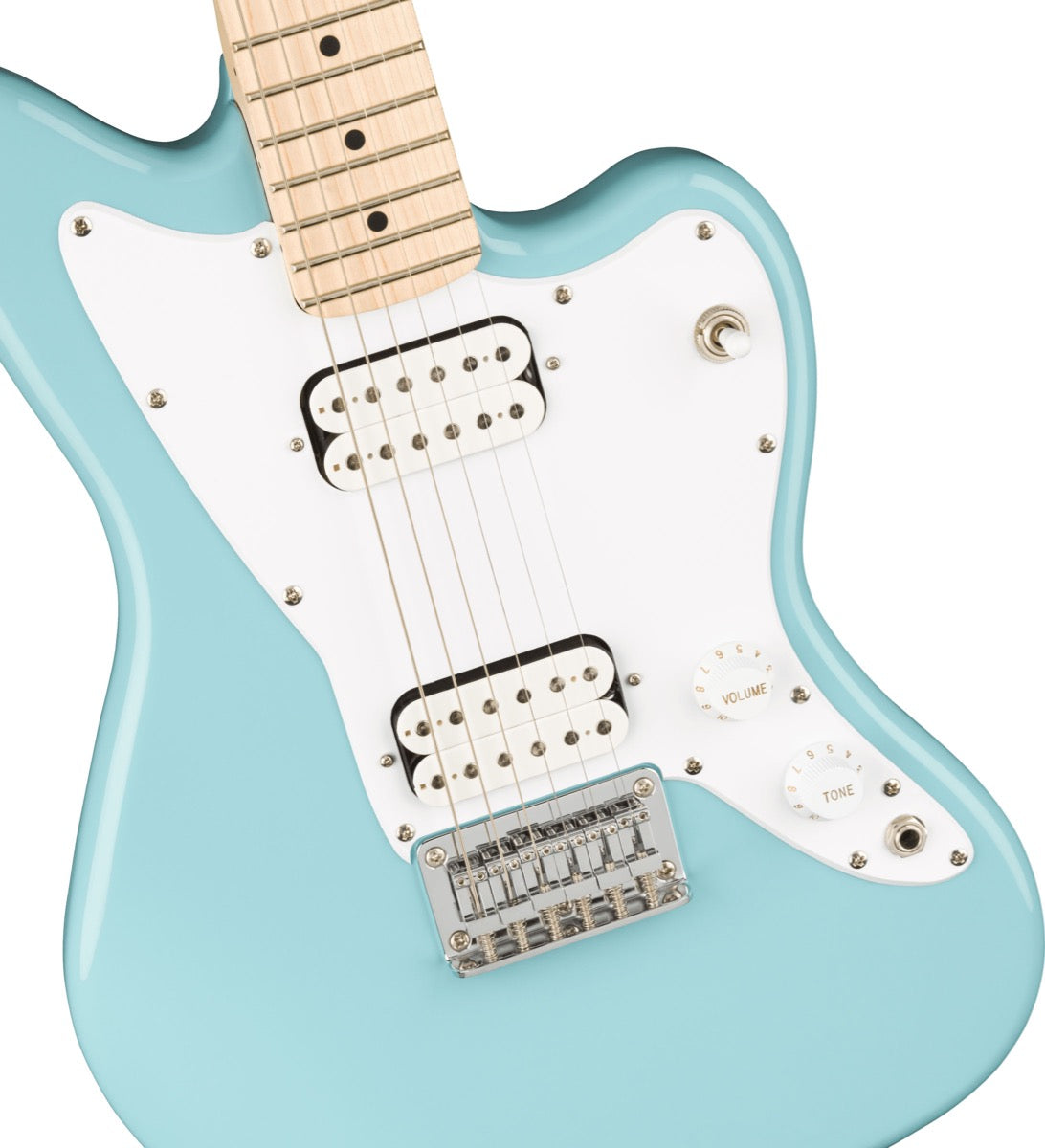 Squier Mini Jazzmaster HH, Maple Fingerboard in Daphne Blue