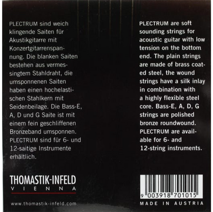 Thomastik Plectrum Acoustic Guitar Strings Set Medium Light .012-.059 Gauge