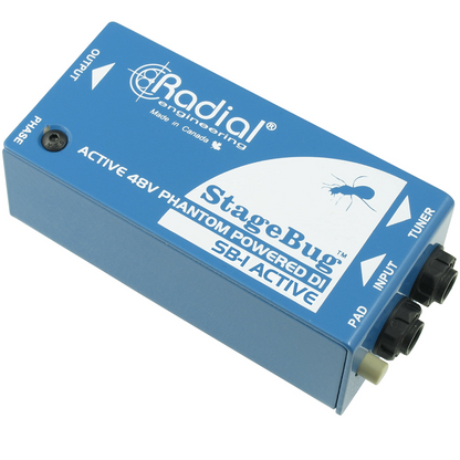 Radial StageBug SB-1 1-channel Active Instrument Direct Box 48V Phantom Powered