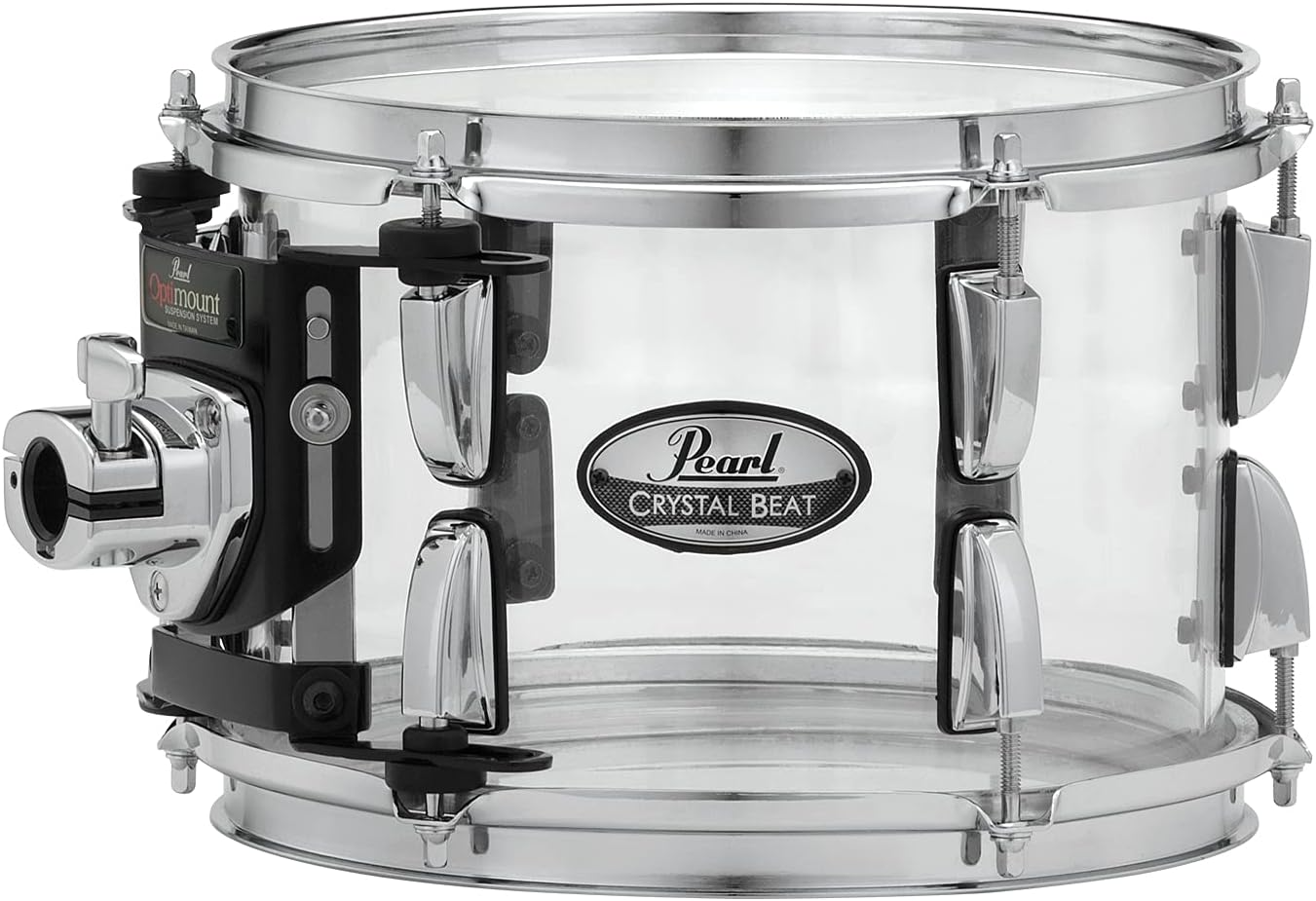 Pearl CRB Crystal Beat 12" X 8" Ultra Clear Tom With Optimount