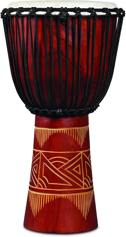 Latin Percussion LP713LR World Beat Wood Art Large Djembe in Red