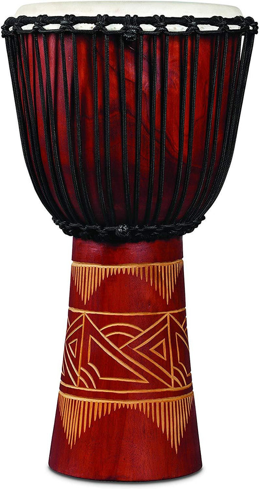 Latin Percussion LP713LR World Beat Wood Art Large Djembe in Red