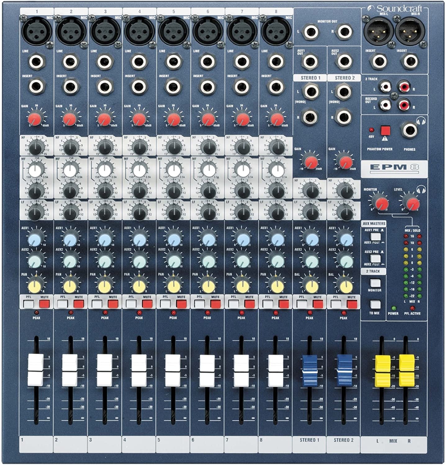 Soundcraft EPM8 8 Channel Analog Mixer | EX-DEMO