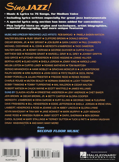 Sing Jazz Leadsheets For 76 Jazz Vocals