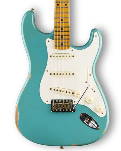 Fender Custom Shop 1957 Stratocaster Relic, Quartersawn Maple Neck, Faded Aged Taos Turquoise