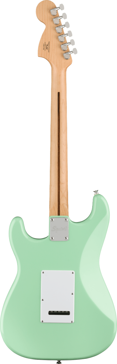 Squier FSR Affinity Series Stratocaster, Laurel Fingerboard, White Pearloid Pickguard in Surf Green