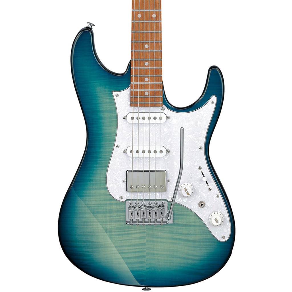 Ibanez AZ22S1F Electric Guitar in Transparent Turquoise Burst