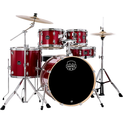 Mapex Venus 5 Piece Fusion Drum Set in Crimson Red Sparkle