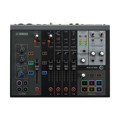 Yamaha AG08B Live Streaming Mixer in Black